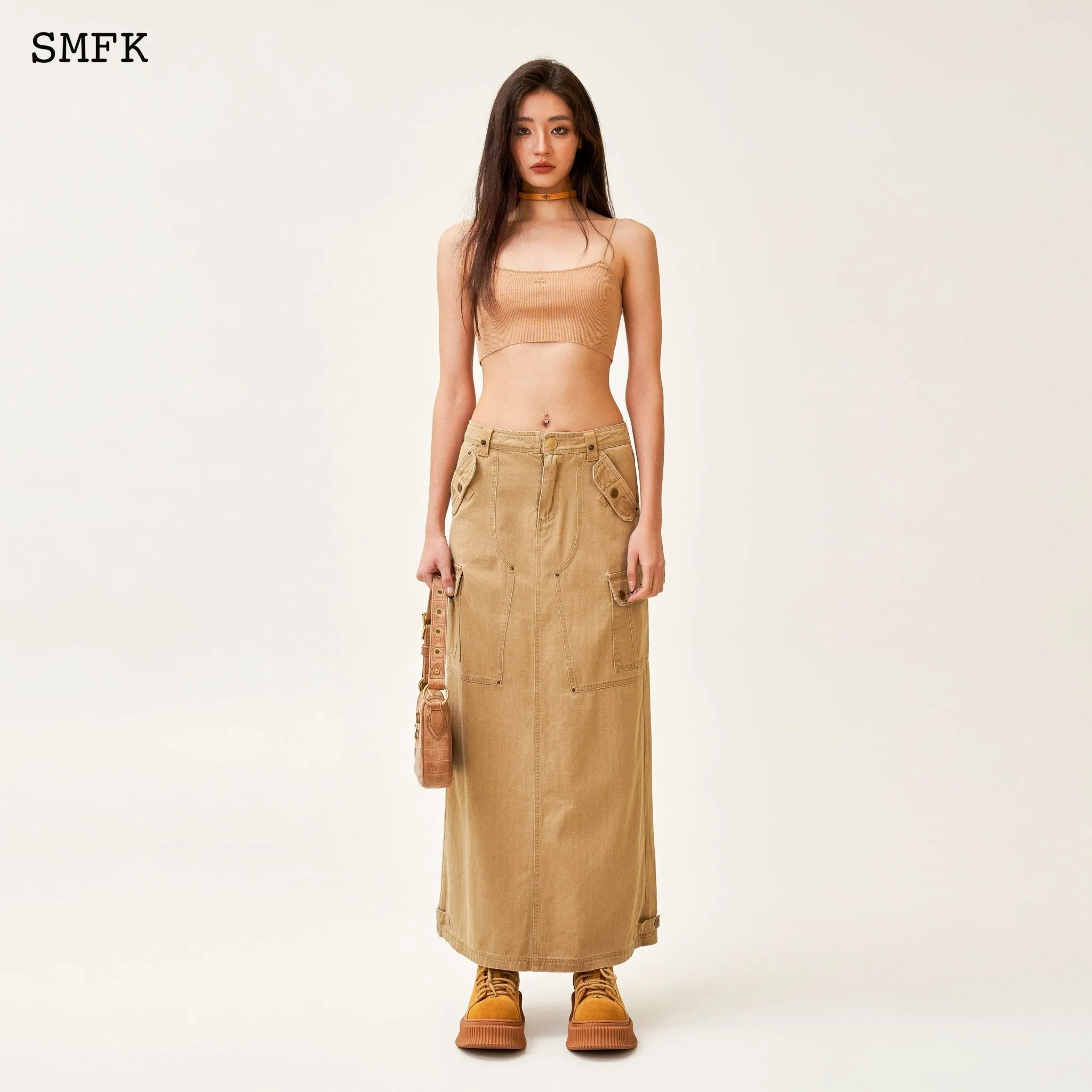 Ancient Myth Tarpan Workwear Long Skirt Wheat