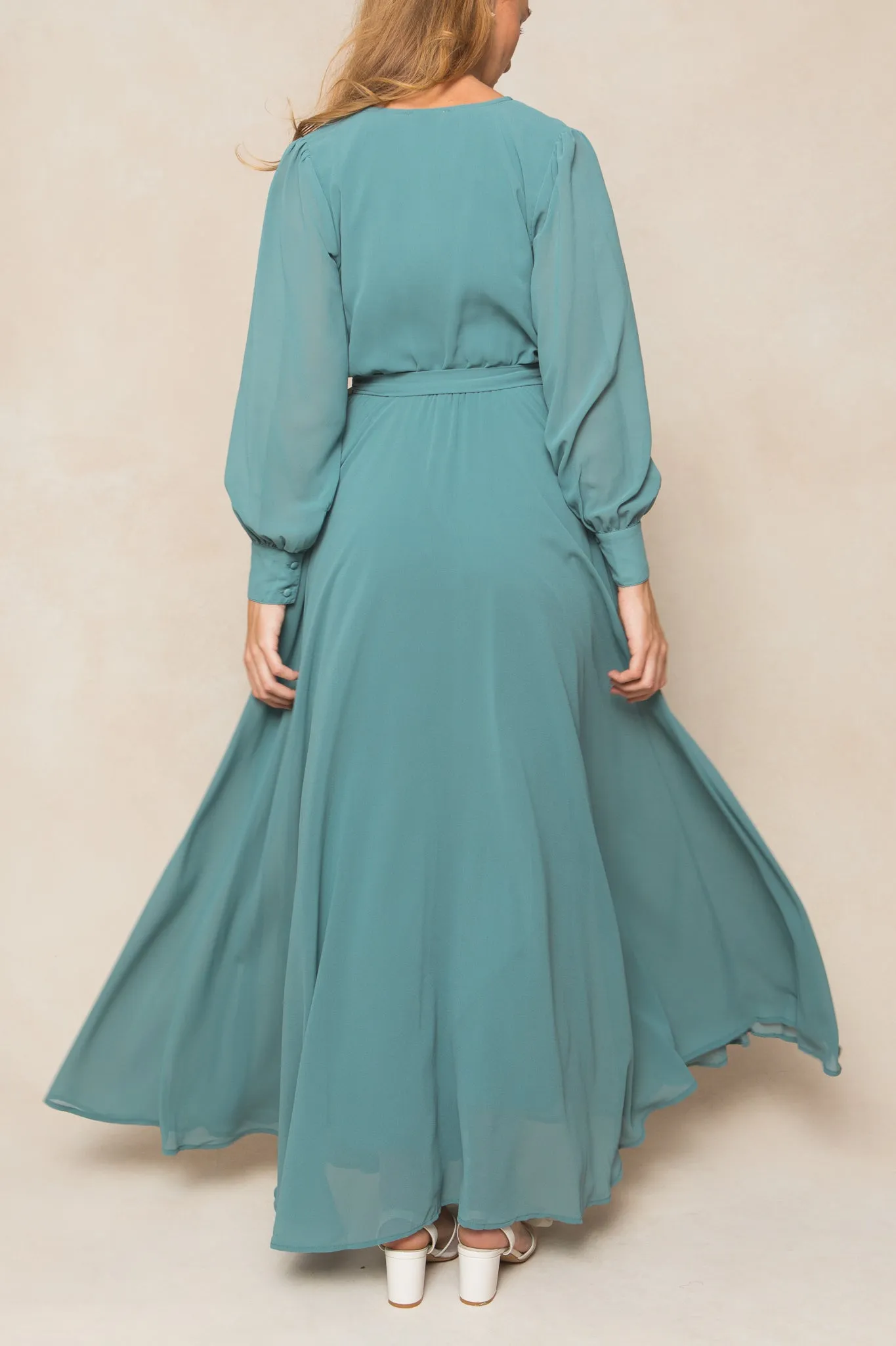 Andie Dress in Seaglass Chiffon