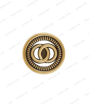 Antique Gold Infinity Design Metal Buttons for Men