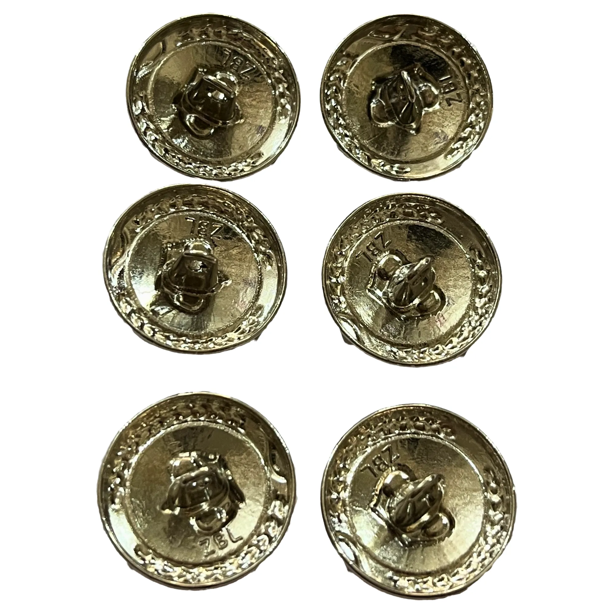 Black& Silver King and Queen Crown Design Round 1 Hole Metal Buttons