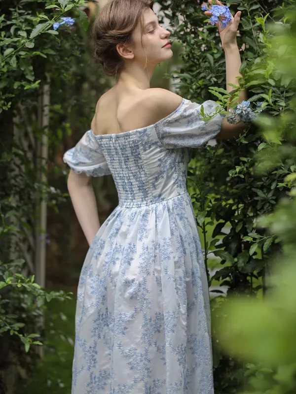 Blue Floral Emma Elegance Dress