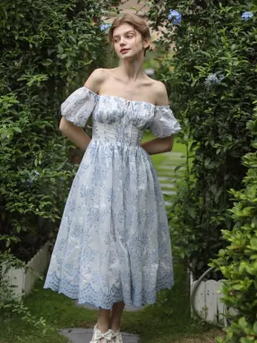 Blue Floral Emma Elegance Dress