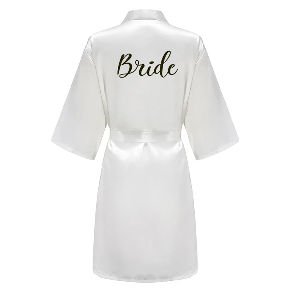 Bridesmaid Robes Women Bathrobe Letter Mother of the Bride Maid of Honor Get Ready Bridal Party Gifts Dressing Gowns