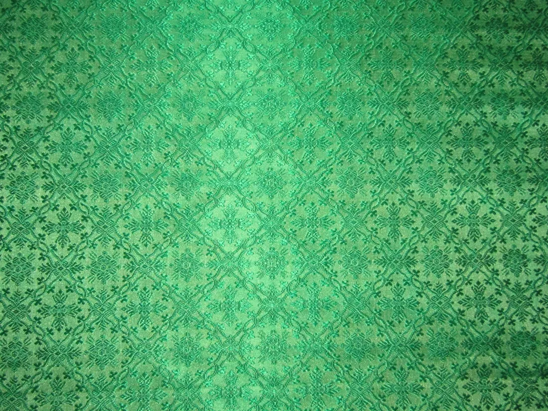 Brocade Fabric Green color Liturgical Vestment Cross Design 44"wide BRO213[7]