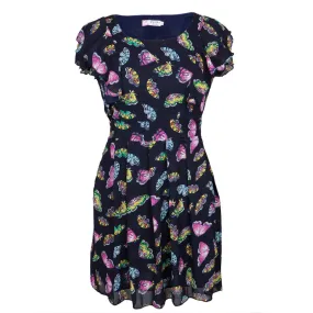 Butterflies Colorful All-Over Women's Dress