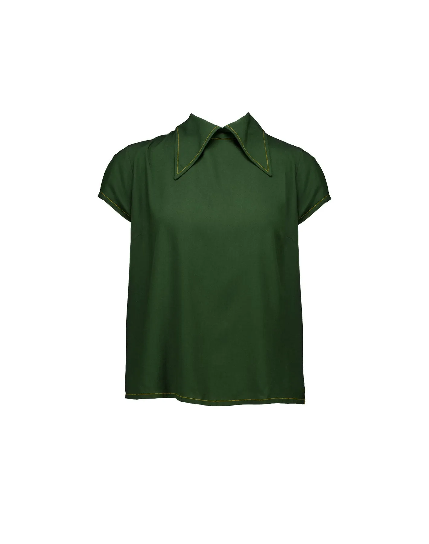 Chelsea Collar Top, Forest