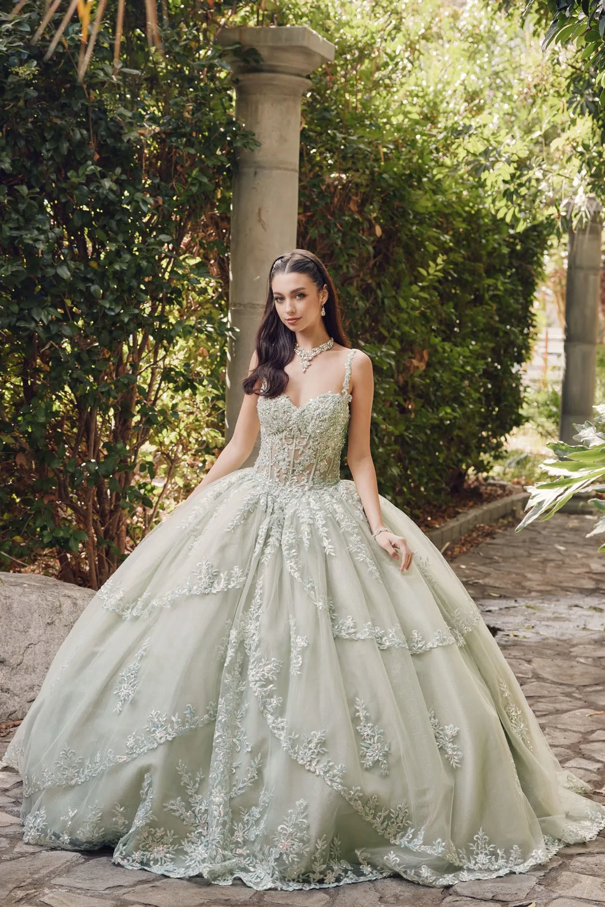 Cinderella-Inspired Off-Shoulder 3D Floral Applique Quinceañera & Wedding Gown | Embellished Sweetheart Bridal Dress