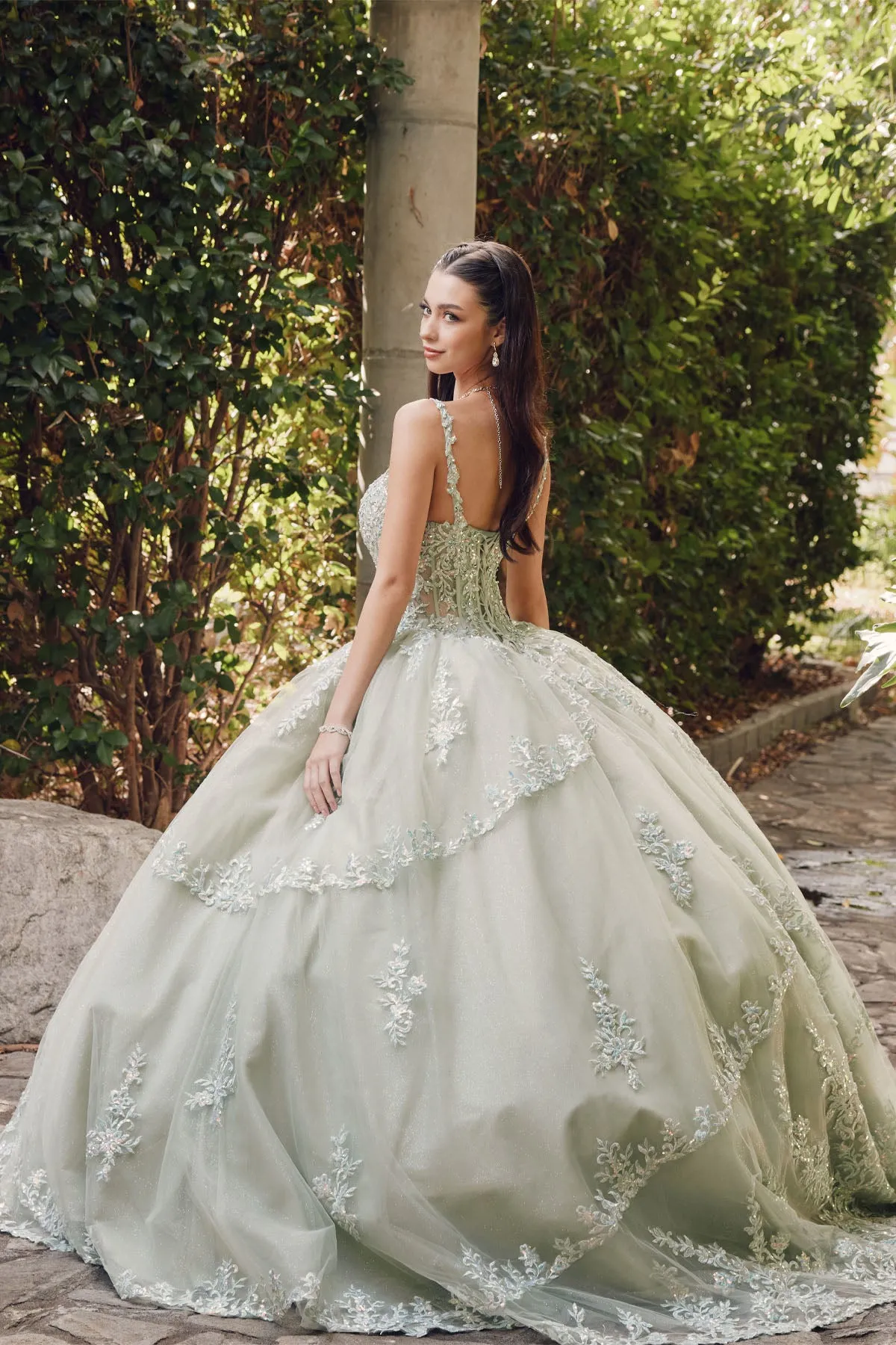 Cinderella-Inspired Off-Shoulder 3D Floral Applique Quinceañera & Wedding Gown | Embellished Sweetheart Bridal Dress