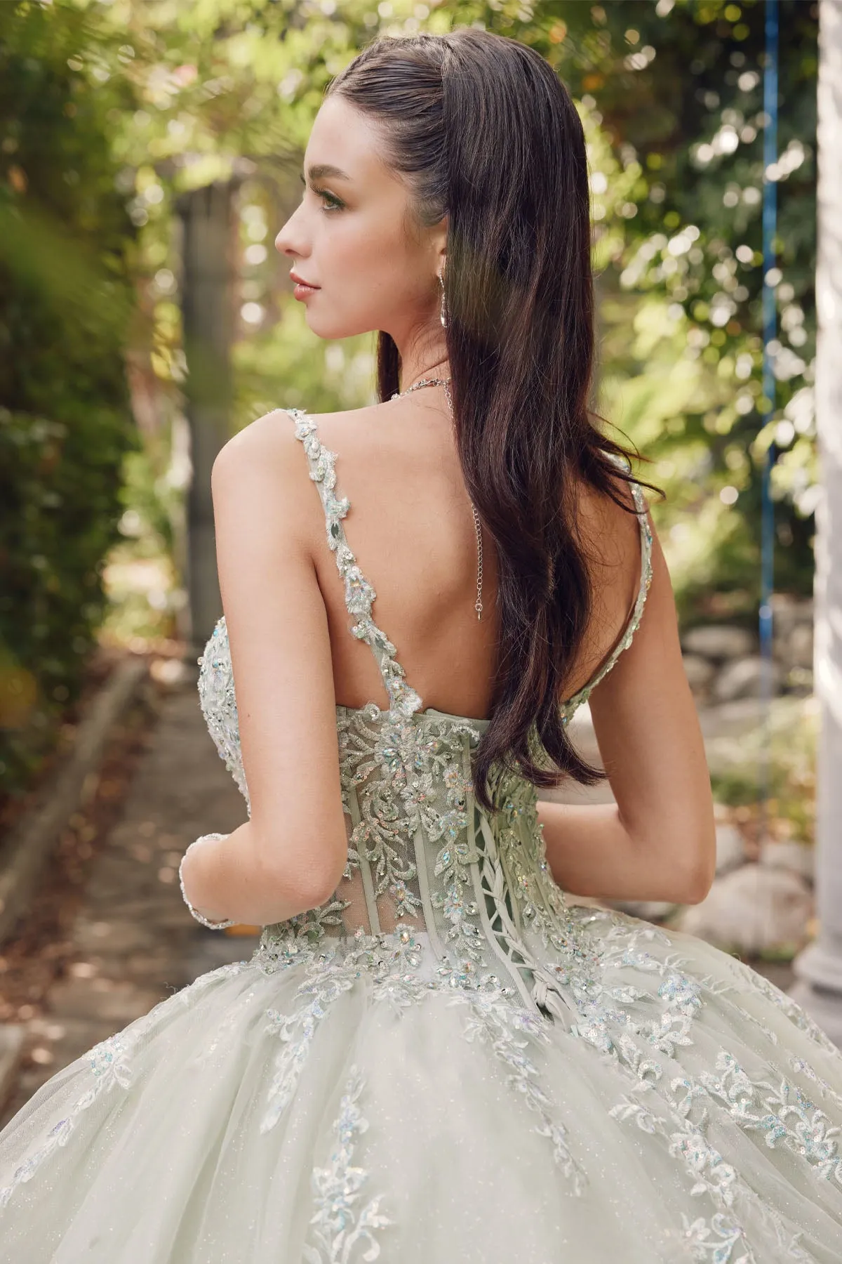 Cinderella-Inspired Off-Shoulder 3D Floral Applique Quinceañera & Wedding Gown | Embellished Sweetheart Bridal Dress