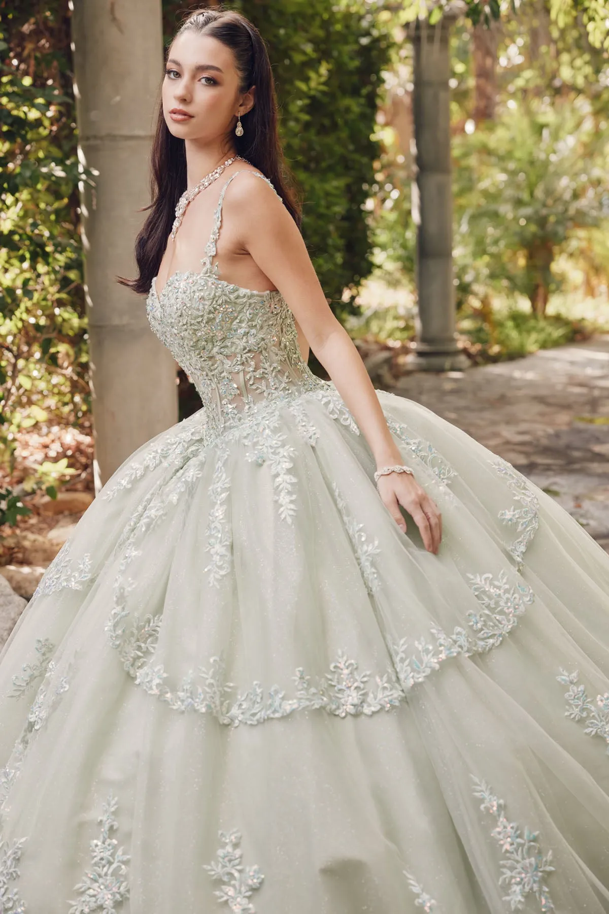 Cinderella-Inspired Off-Shoulder 3D Floral Applique Quinceañera & Wedding Gown | Embellished Sweetheart Bridal Dress