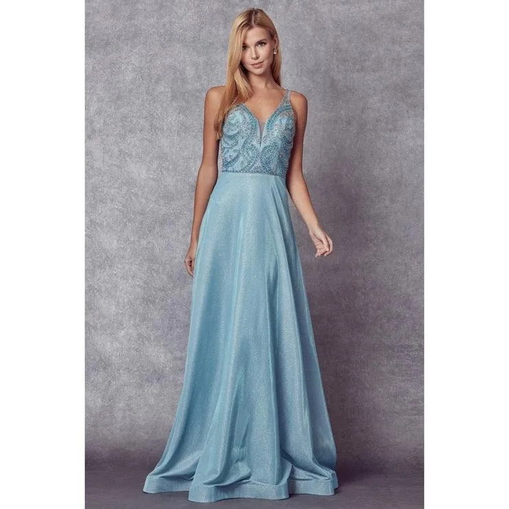 Embellished Bodice Prom Dress