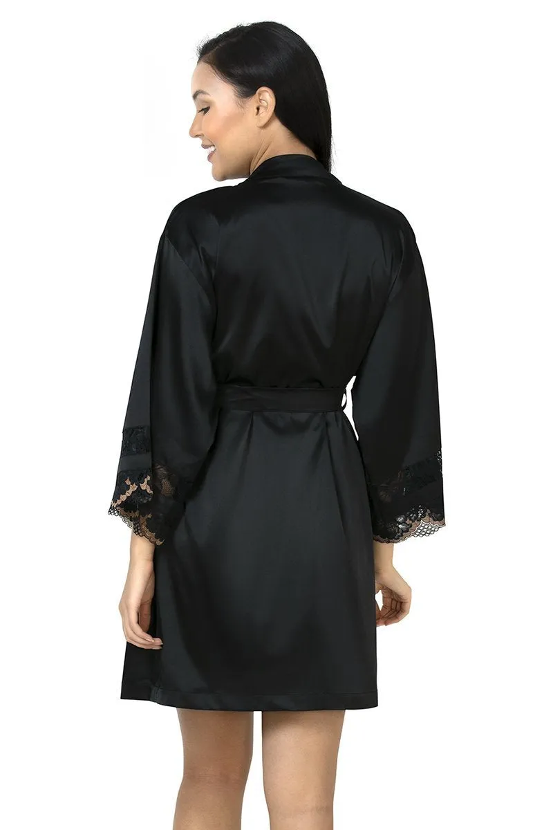 Eternal Romance Satin Lace Robe