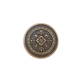 Exquisite Intricate Floral Motif Antique Gold Metal Buttons