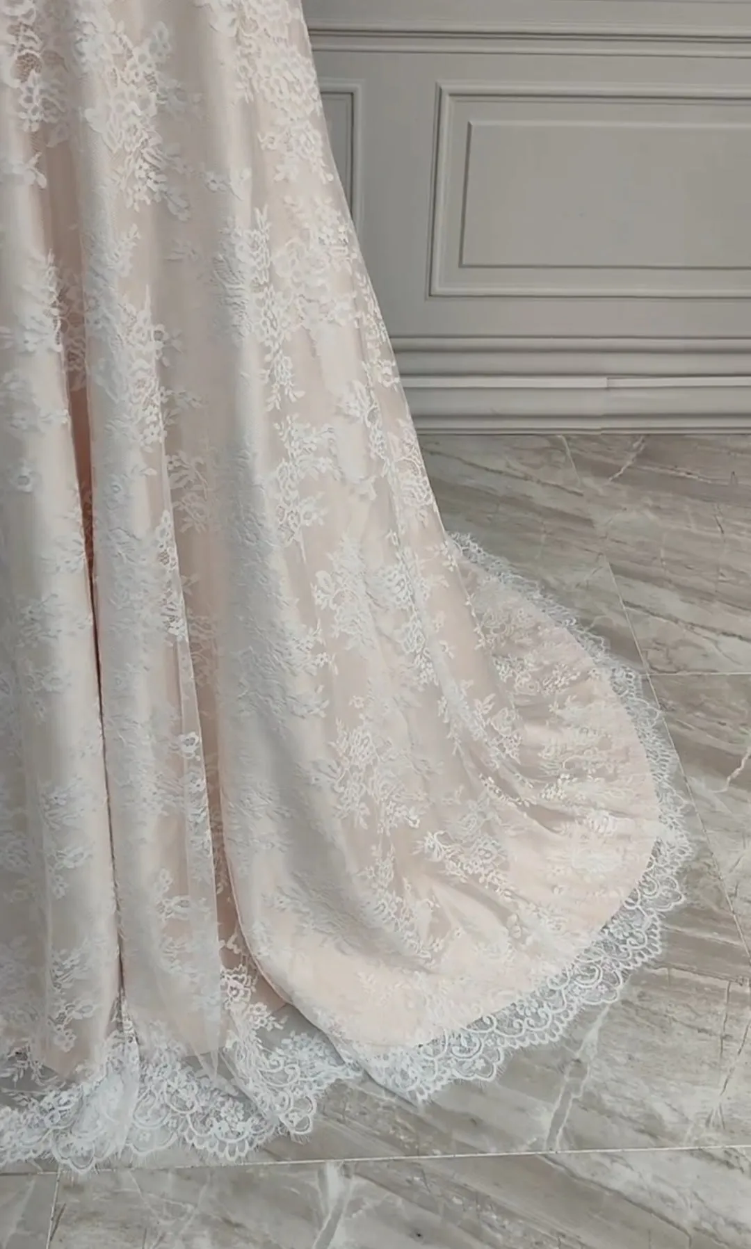 Eyelash Lace A Line Wedding Gown