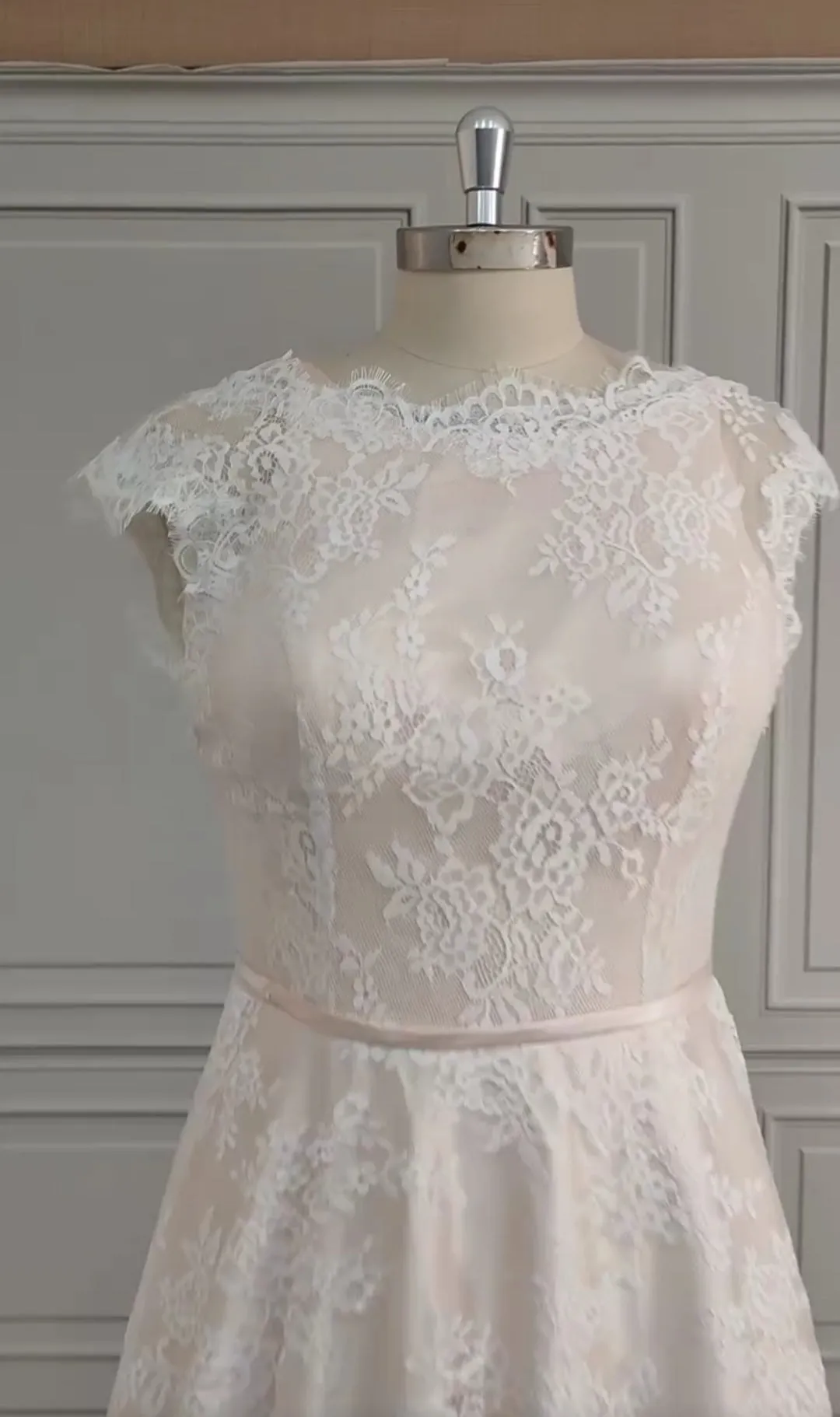 Eyelash Lace A Line Wedding Gown