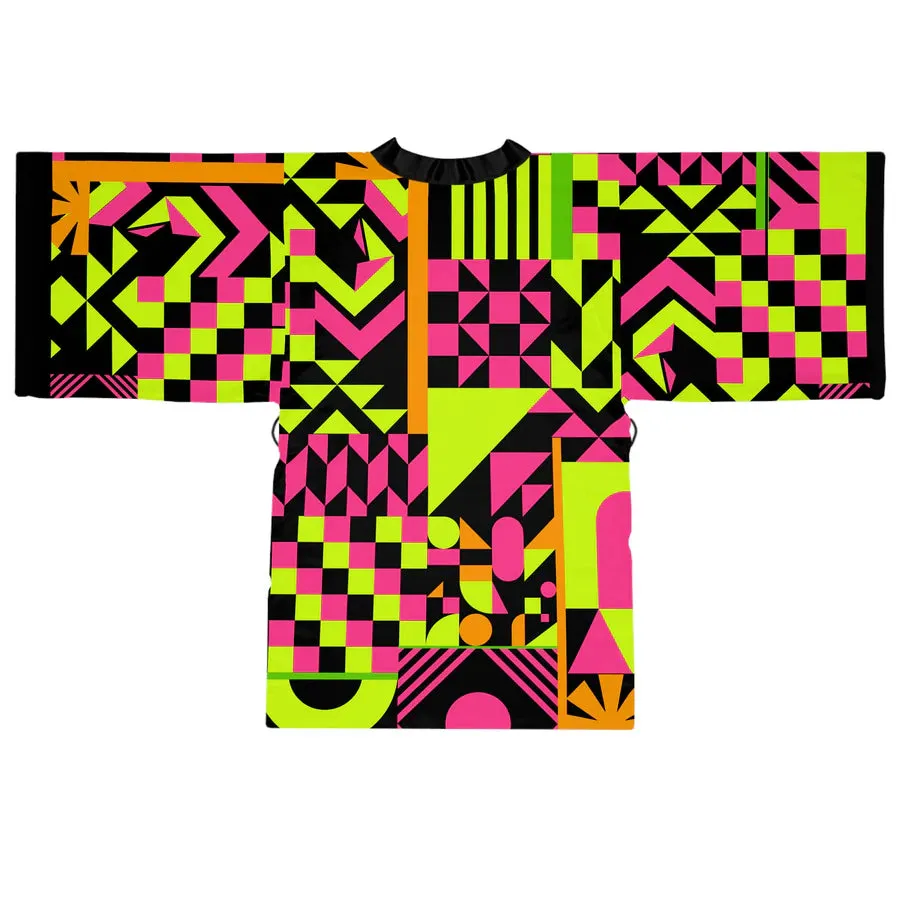 Fayah Athletics RIVIERA Pink and Green UNISEX SUN ROBE/KIMONO