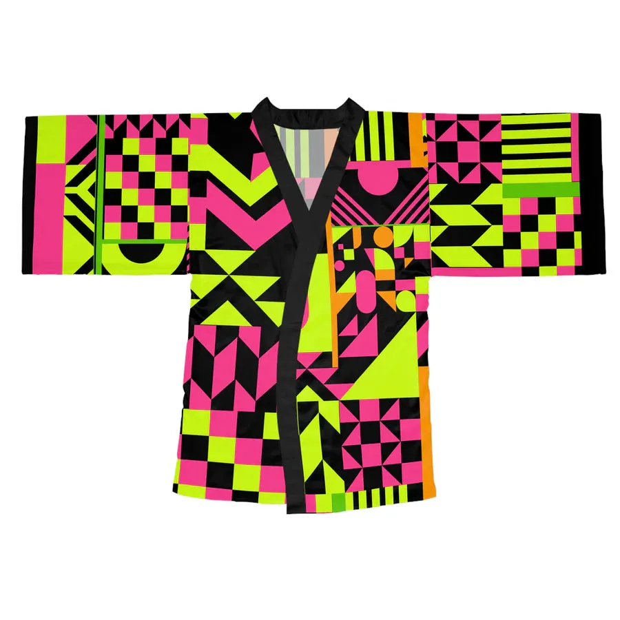 Fayah Athletics RIVIERA Pink and Green UNISEX SUN ROBE/KIMONO