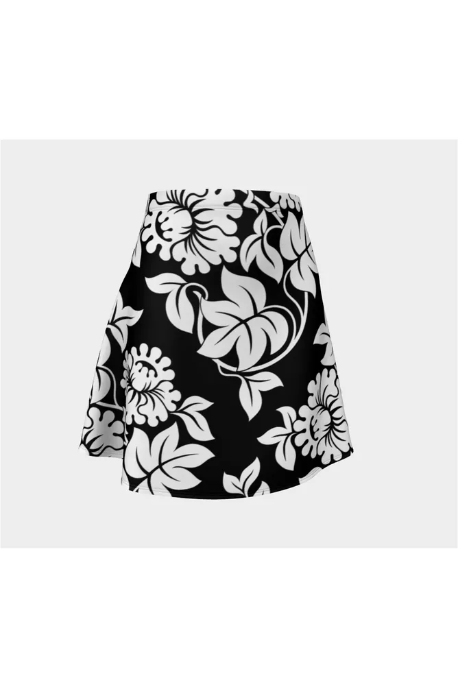 Floral Silhouette Flare Skirt