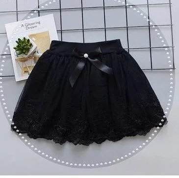 Floral Trim Princess Skirt