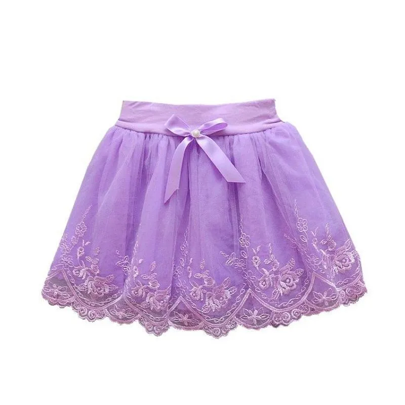 Floral Trim Princess Skirt