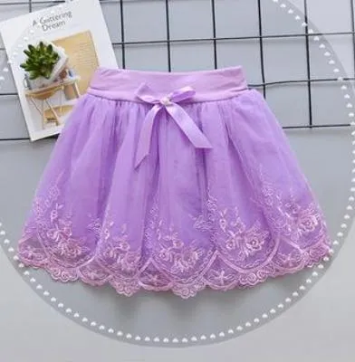 Floral Trim Princess Skirt