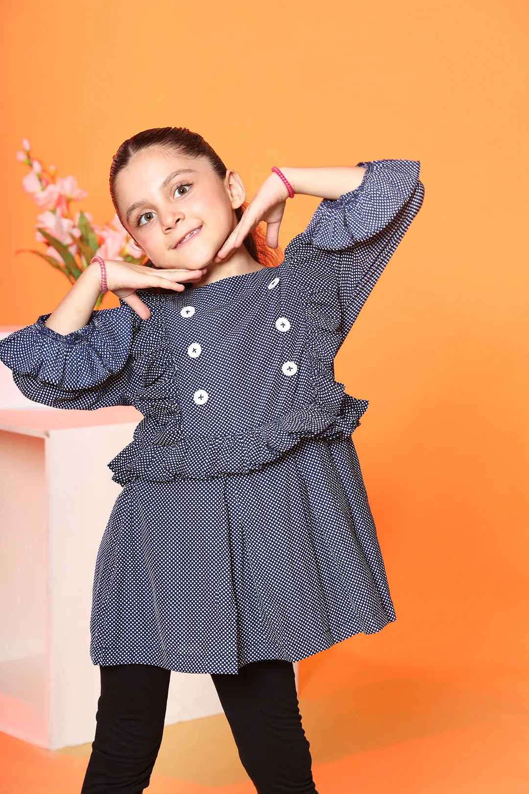 Frilled Tunic Top For Girls