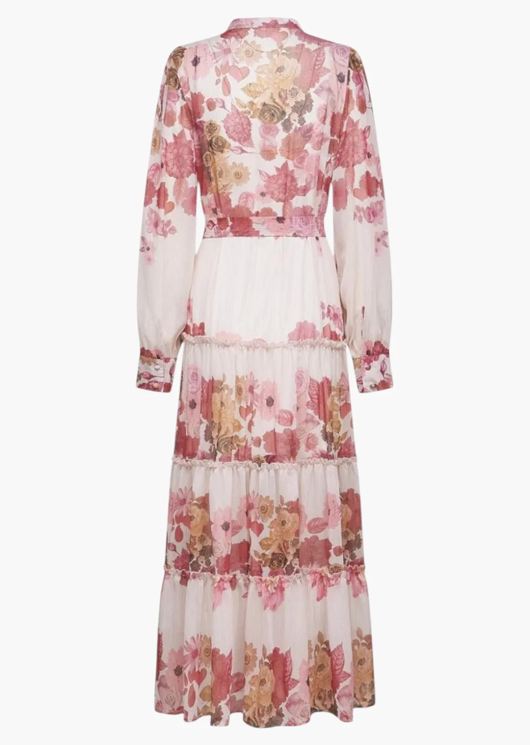 Georgina Floral Print Belted Maxi Dress