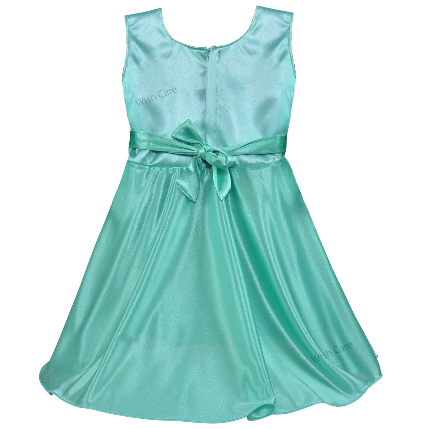 Girls Bow Embroidered Party Wear Dress