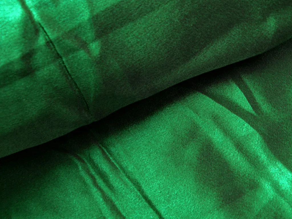 Green Plain Moss Satin Fabric