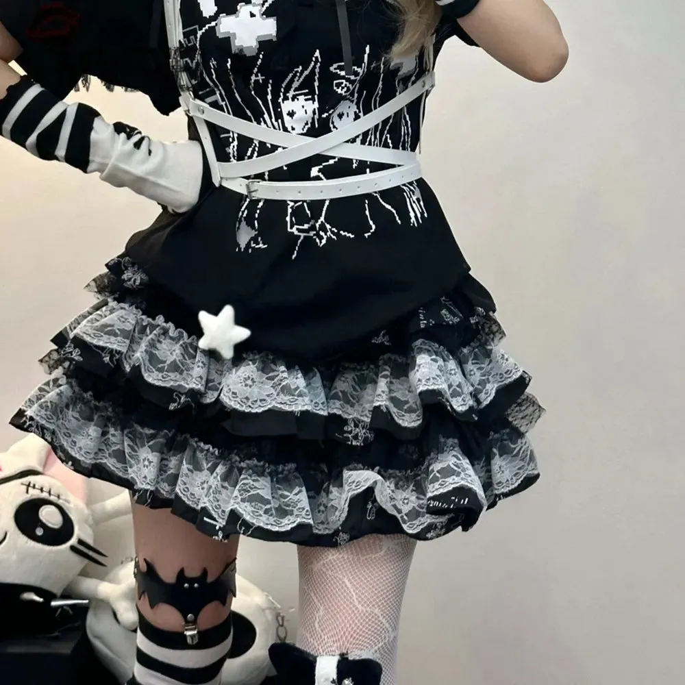 Harajuku Kawaii Lolita Lace Skirt