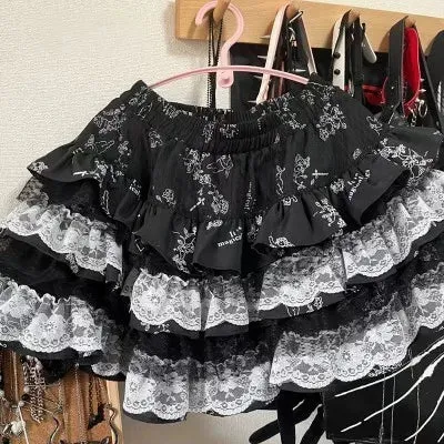 Harajuku Kawaii Lolita Lace Skirt