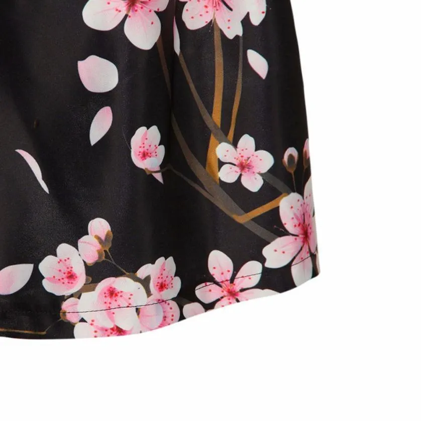 High Waist Women Skirt A-Line Floral Women Skirt