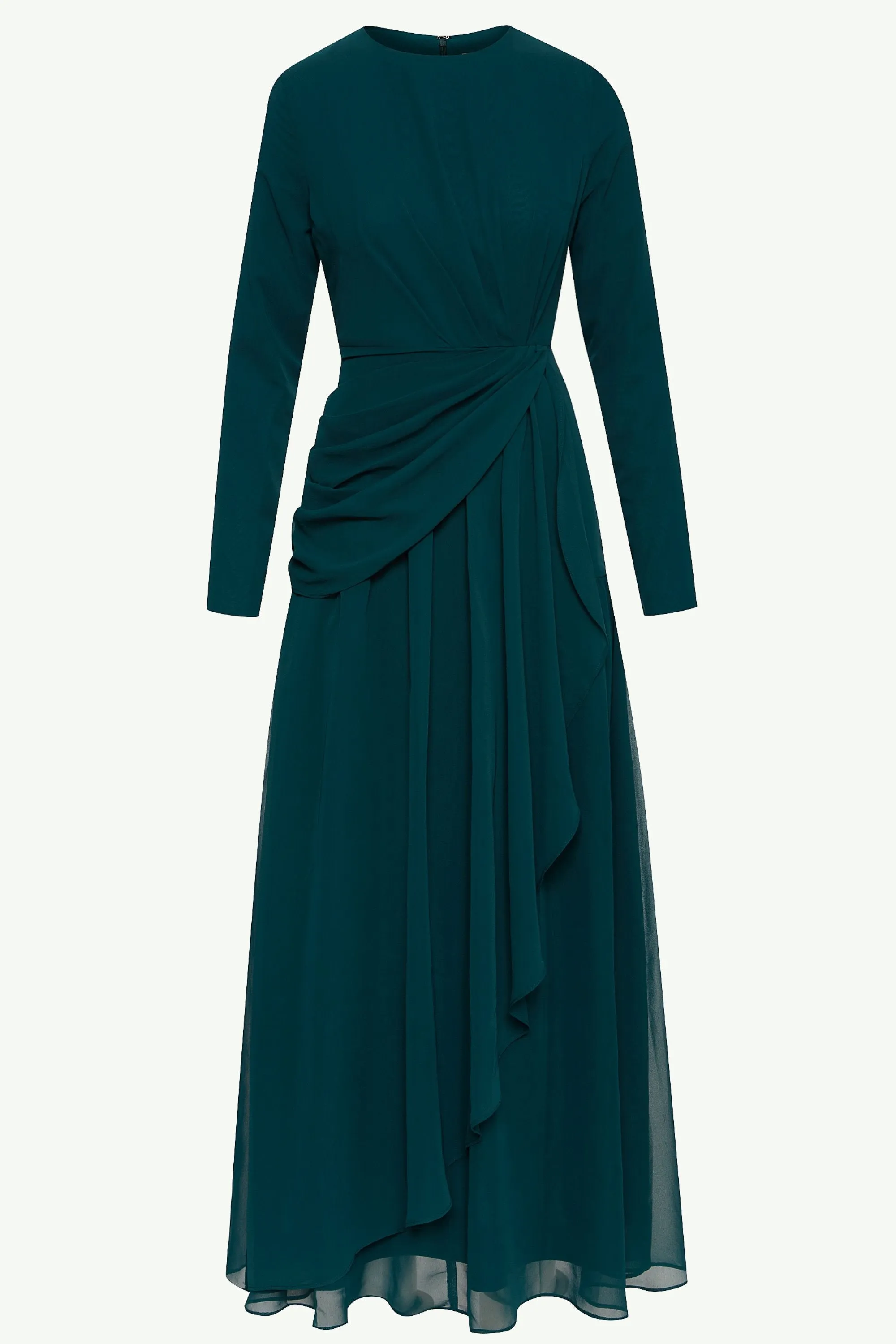 Huda Chiffon Maxi Dress - Teal