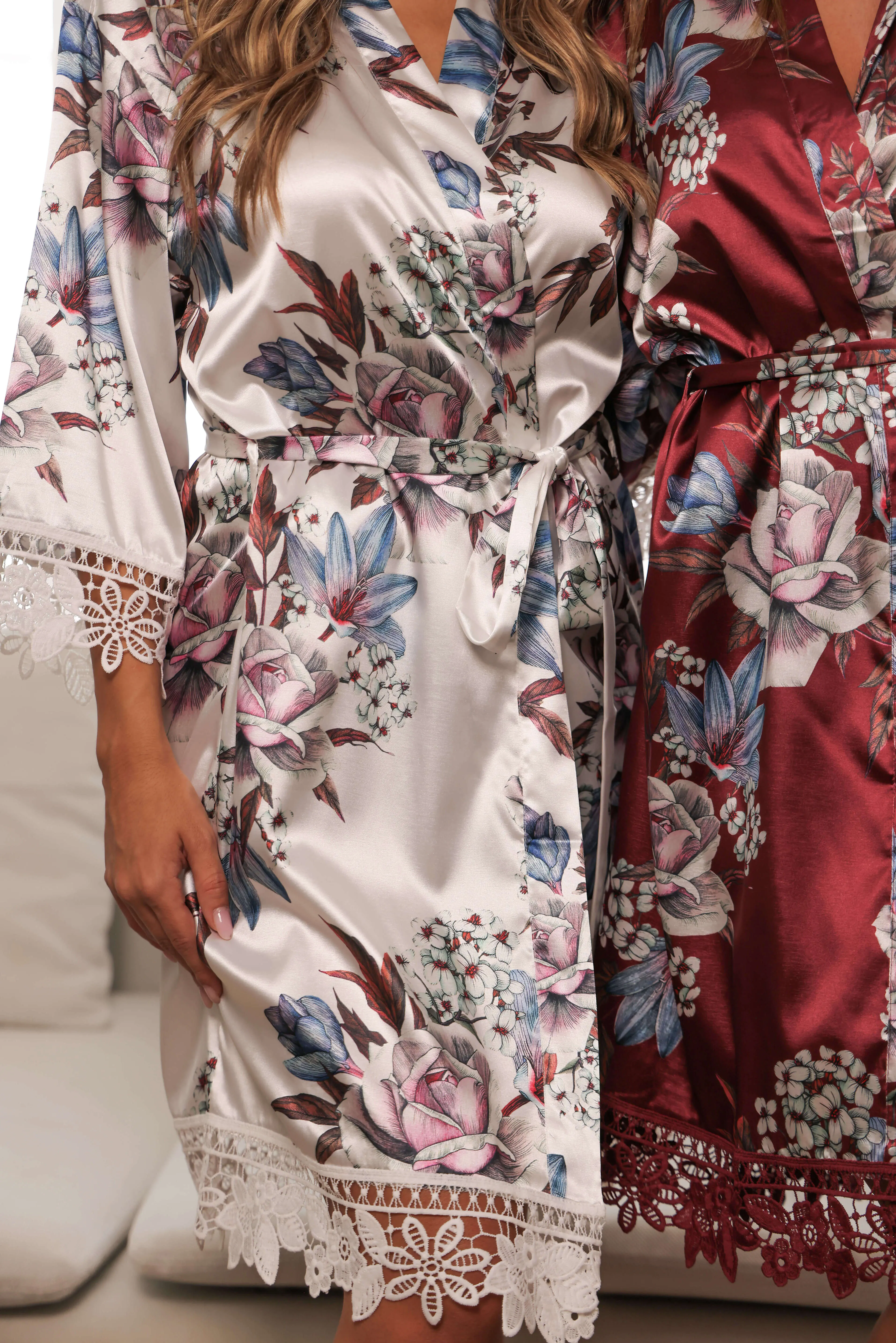 Iris Floral Lace Robe