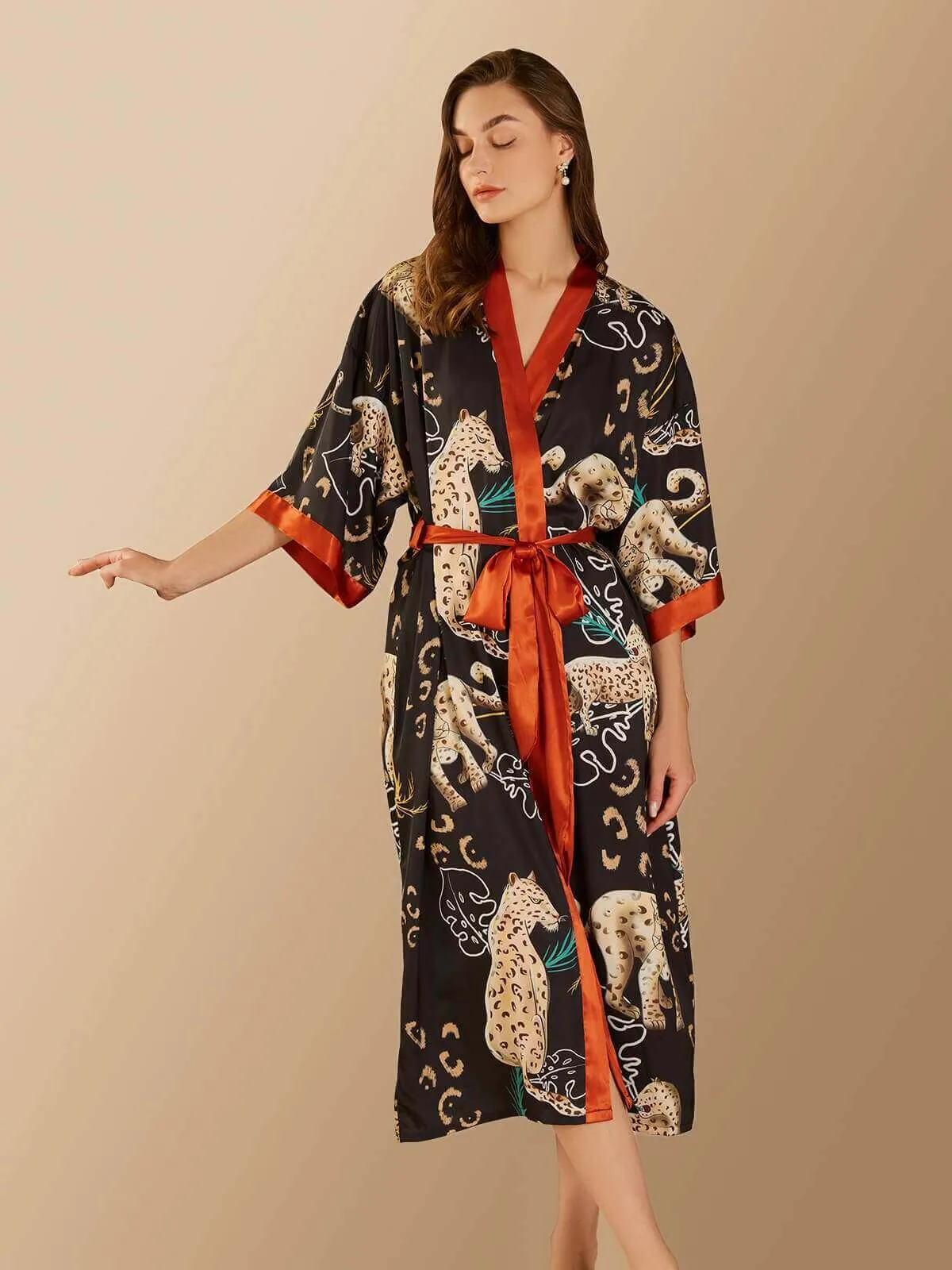 Jungle Animals Kimono Robe