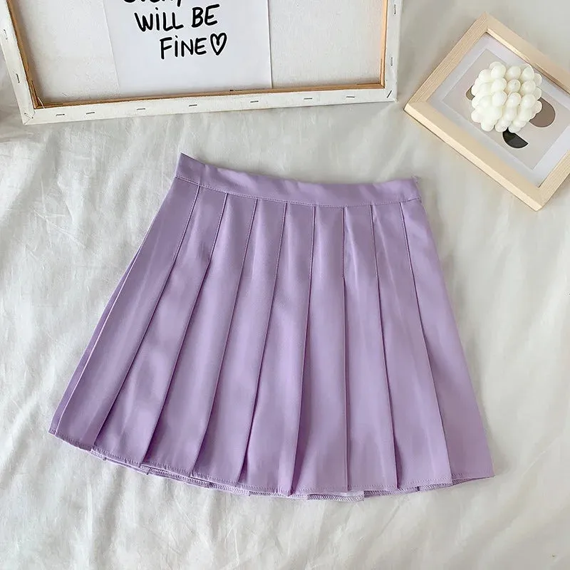 Korean Pastel High Waist Micro Sweet Style Skirts