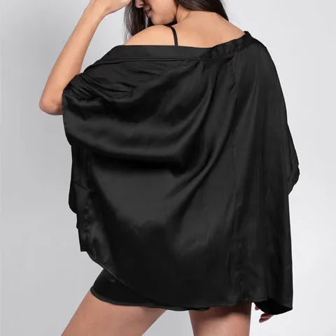 LatteLove Satin Cape Black