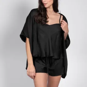 LatteLove Satin Cape Black