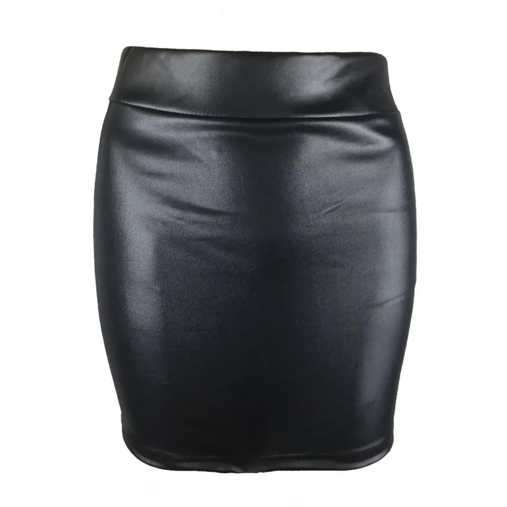 Leather look Mini Skirt