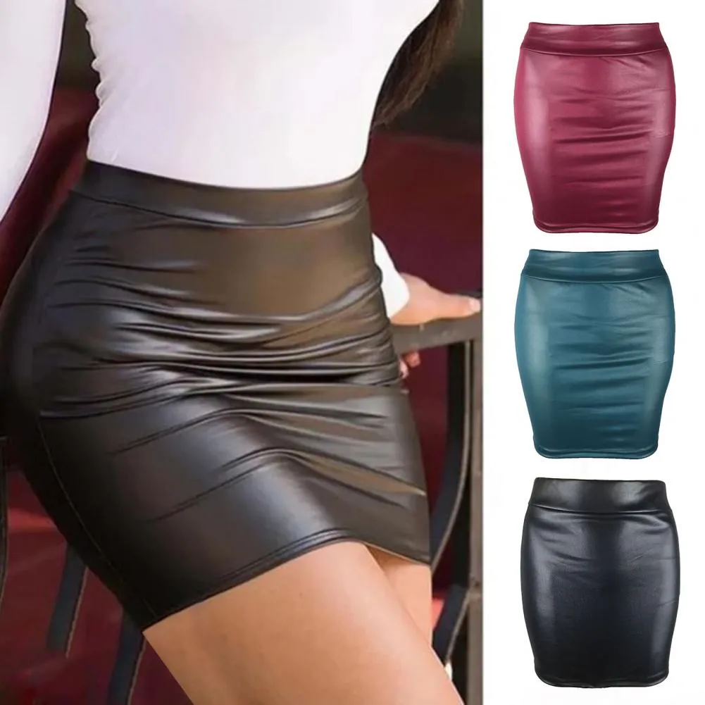 Leather look Mini Skirt