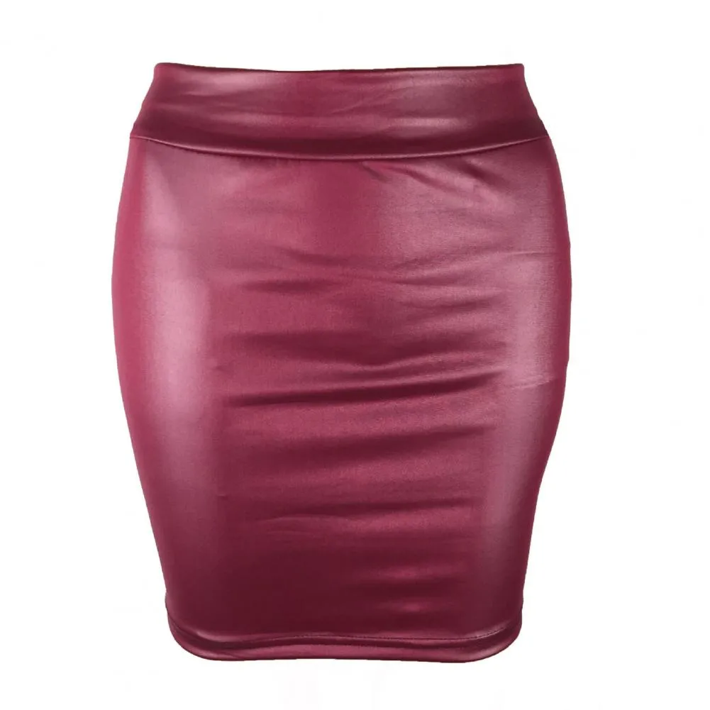 Leather look Mini Skirt