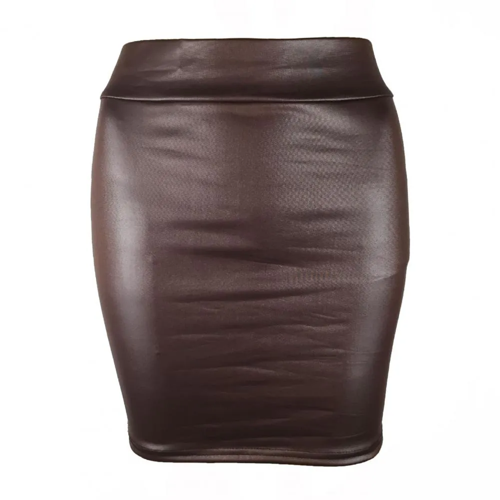 Leather look Mini Skirt