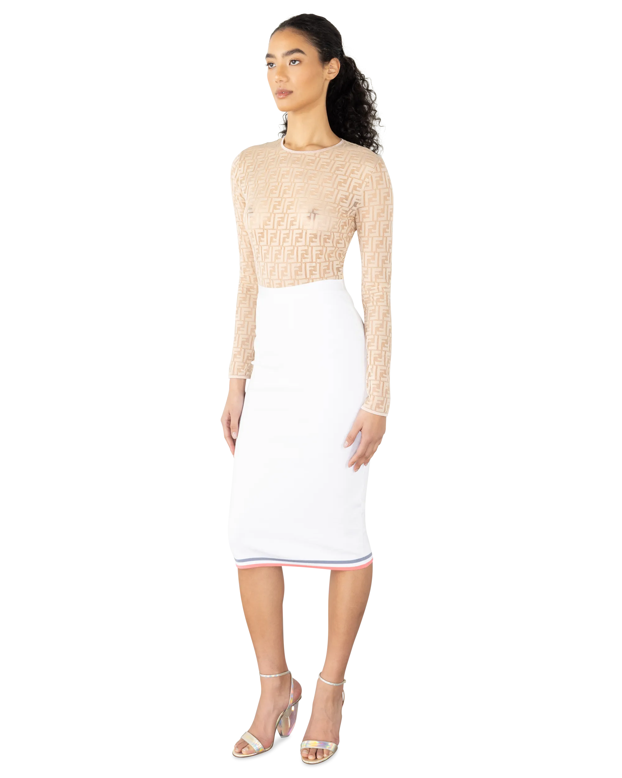 Mirror Midi Pencil Skirt