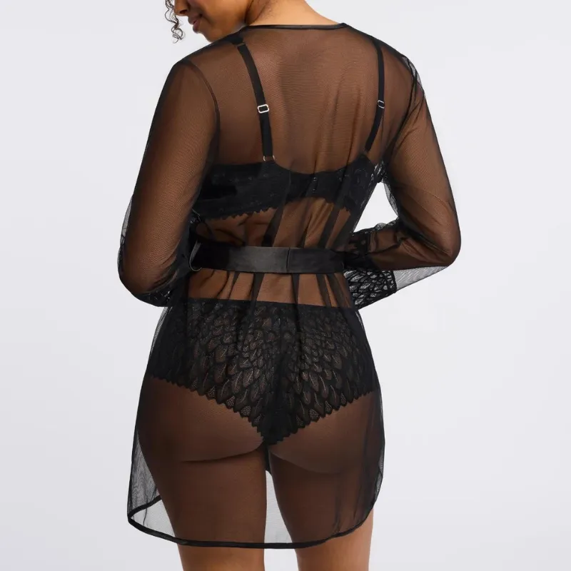 Montelle Lacy Cover Up Black