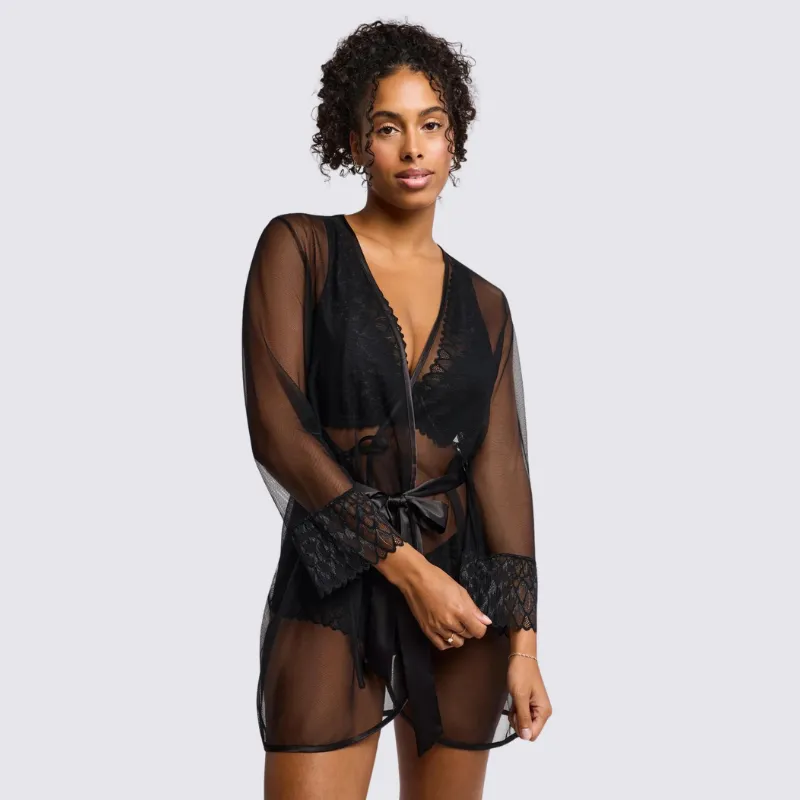 Montelle Lacy Cover Up Black