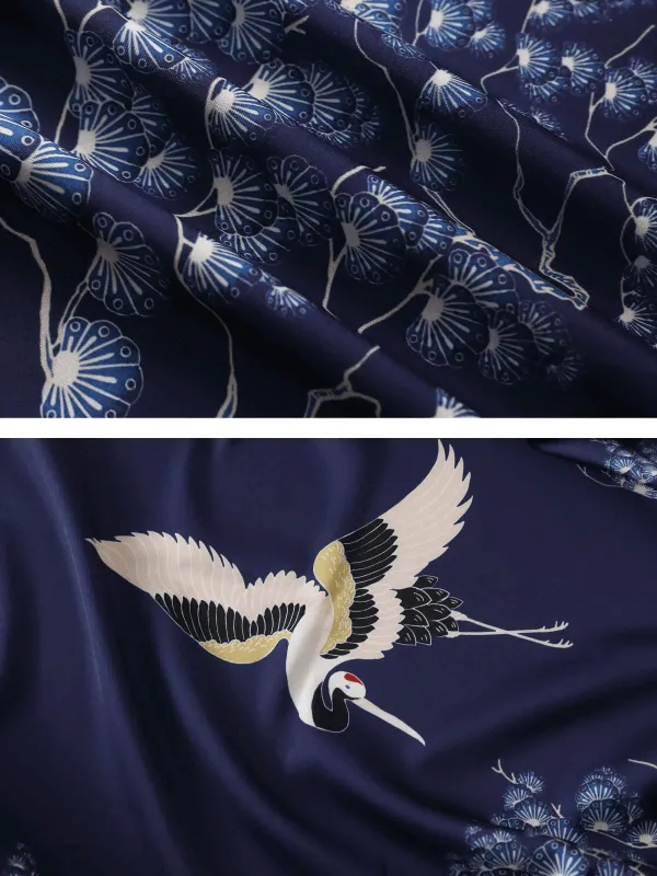 Mountain Crane Kimono Robe