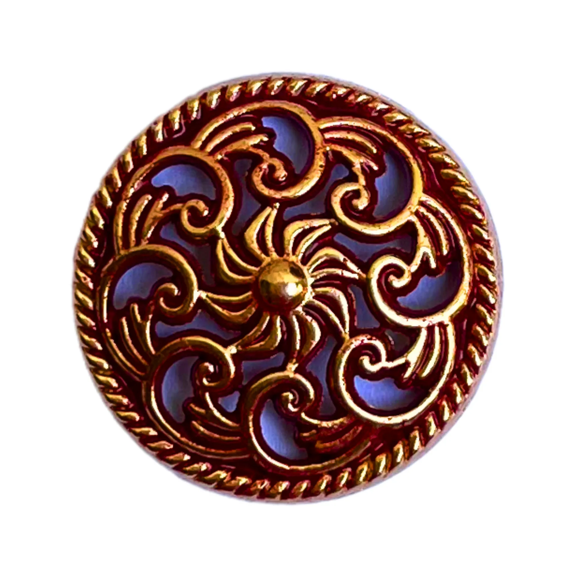 Multicolor Elegant Traditional Designer Round 1 Hole Metal Buttons