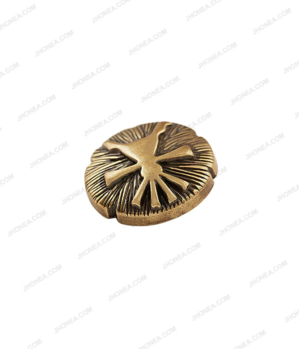 Mythic Inspired Ancient Gold Engraved Doll Design Metal Buttons