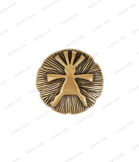 Mythic Inspired Ancient Gold Engraved Doll Design Metal Buttons