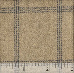 Natural & Indigo Wool Check - $18.00 yd.